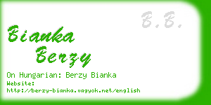 bianka berzy business card